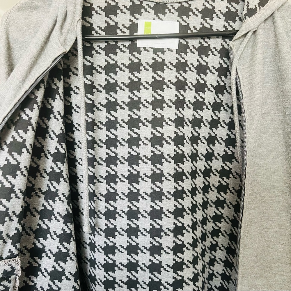 VTG Urban Outfitters Cape Gray SZ M/L Zip-Up Hoodie Hipster Retro Pockets Boho - Picture 13 of 16